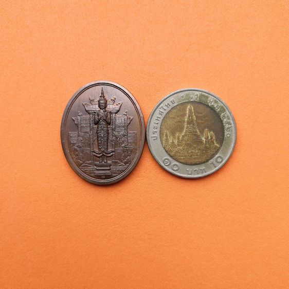 เหรียญ พระคลัง ในพระคลังมหาสมบัติ (รุ่นแรก) ปี 2555 ครบ 80 ปี กรมธนารักษ์ กระทรวงการคลัง เนื้อทองแดง สูง 3 เซน ไม่มีซองและใบรับรองครับ รูปที่ 5