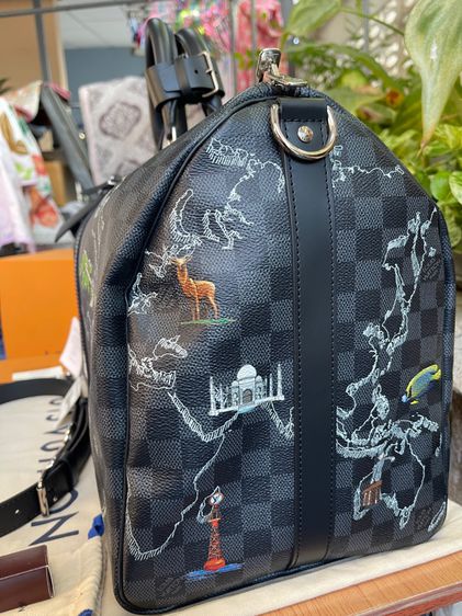 LV Keepall 50 Damier World Map Limited Edition Used like new Shop ไทย  รูปที่ 3