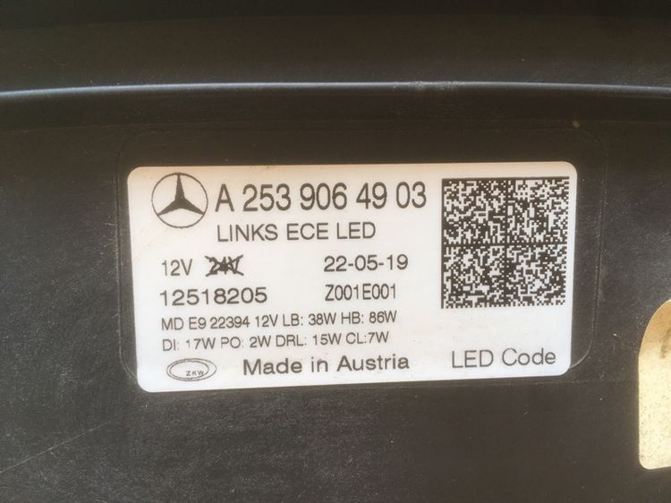 ไฟหน้าเบนซ์ GLC W253 แท้มือสองญี่ปุ่น รูปที่ 7