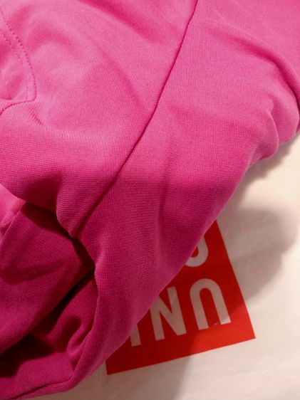 Uniqlo Airism เสื้อผู้หญิง สีจริงชมพูม่วงหรือม่วงอมชมพู size L 86-92 ซม.  อก 32 ยาว 22 แขนยาว 7 นิ้ว วัดจากไหล่ ไม่เคยใส่ เพราะใหญ่ไป รูปที่ 17