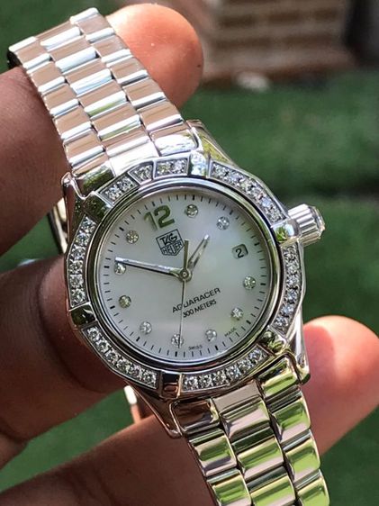 TAG Heuer Aquaracer Lady Full Diamond White Mother of pearl 🇨🇭🇨🇭
   รูปที่ 12