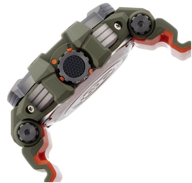 Casio G-Shock GPS Solar MB6 TRIPLE-G Hybrid Watch GPW1000KH-3A (สีเขียวทหาร) รูปที่ 4