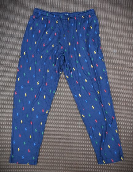 Polo Ralph Lauren Men Black Pajama Pants Logo Woven Sleepwear รูปที่ 4