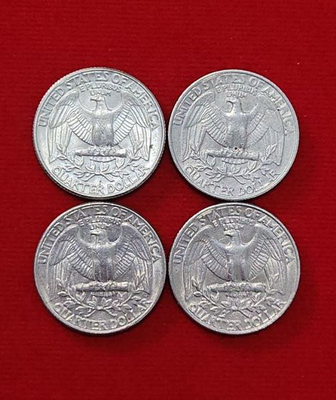 เหรียญ​ อเมริกา​ QUARTER Dollar​ (25 cent)​ คละค.ศ​ 1993-1998ผ่านใช้รับประกันแท้💯 รูปที่ 2
