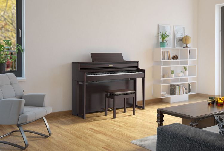 เปียโนไฟฟ้า Uplight Roland  รุ่น HP704 DR Digital Piano - สภาพมือหนึ่ง สี Rosewood รูปที่ 12