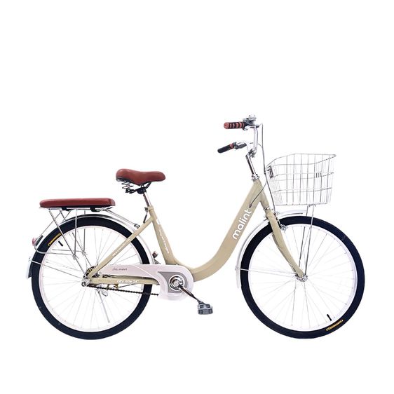 จักรยานแม่บ้าน มาลินท์ City Rider24 นี้ว จักรยานแม่บ้านคุณภาพดี  ดีไซน์สวยงาม โครงสร้างแข็งแรง คานขนาดใหญ่ลาดต่ำง่ายต่อการขึ้นลง  ขนาดกำลังด รูปที่ 4