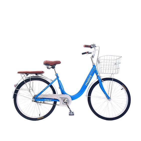 จักรยานแม่บ้าน มาลินท์ City Rider24 นี้ว จักรยานแม่บ้านคุณภาพดี  ดีไซน์สวยงาม โครงสร้างแข็งแรง คานขนาดใหญ่ลาดต่ำง่ายต่อการขึ้นลง  ขนาดกำลังด รูปที่ 2