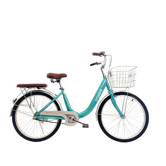 จักรยานแม่บ้าน มาลินท์ City Rider24 นี้ว จักรยานแม่บ้านคุณภาพดี  ดีไซน์สวยงาม โครงสร้างแข็งแรง คานขนาดใหญ่ลาดต่ำง่ายต่อการขึ้นลง  ขนาดกำลังด รูปที่ 5