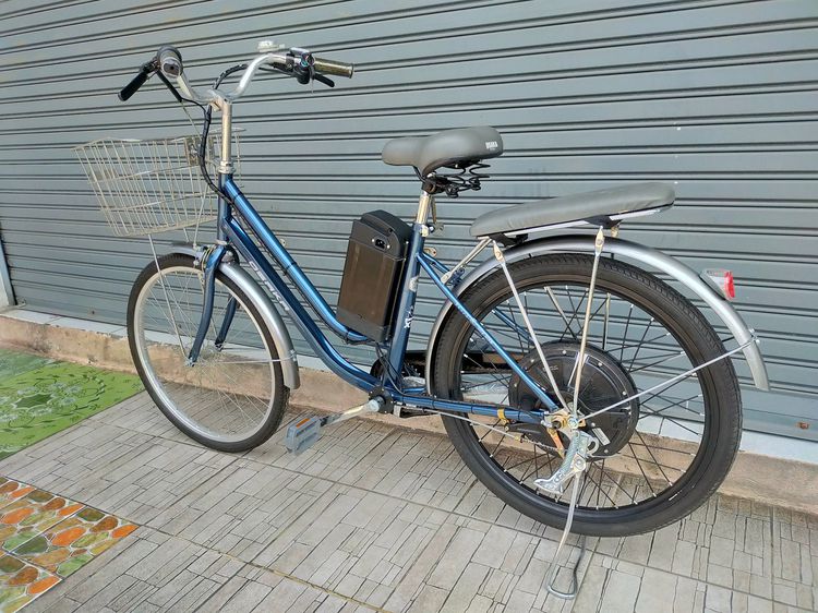 จักรยานแม่บ้านไฟฟ้า 3 ระบบในคันเดียว Osaka Ev 24 นี้ว สเปคระบบไฟฟ้า 350w 48v. 10ah.(แบตลิเธี่ยม )  ระบบแรก ปั่นคล้ายมอเตอร์ไซค์ ระบบที่2 ไฮบ รูปที่ 3