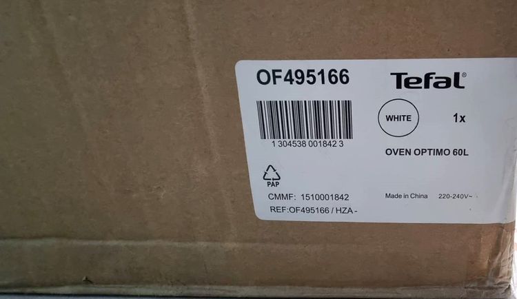 ขาย TEFAL เตาอบไฟฟ้า รุ่น OF495166 OPTIMO WHITE ขนาดความจุ 60 ลิตร ยกกล่องใหม่ทุกชิ้นยังไม่ได้ใช้เลย รูปที่ 8