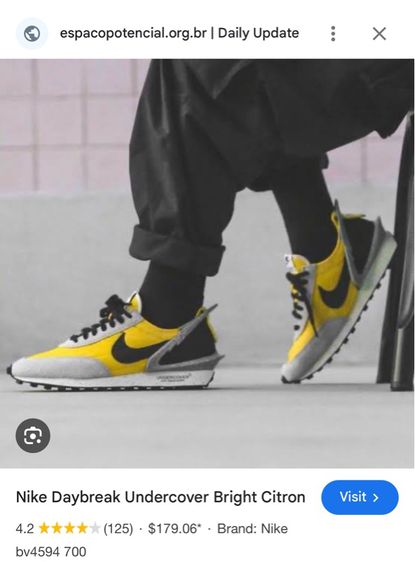รองเท้า Nike Sz.12.5us47eu30.5cm รุ่นDaybreak Under Cover Bright Citron Jun Takahashi สีเหลือง สภาพสวย ไม่ขาดซ่อม ใส่เที่ยวหล่อมาก รูปที่ 15