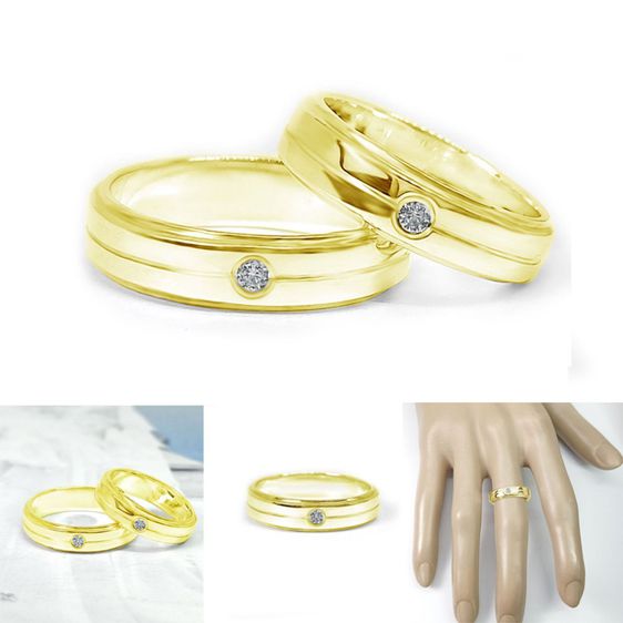 แหวนคู่ แหวนเพชรแท้ ราคาพิเศษ พร้อมใบรับรอง ใช้ในพิธีหมั้น แต่งงาน รูปที่ 5