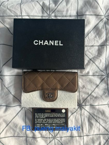 หนังแท้ Chanel Double Flap Card holder