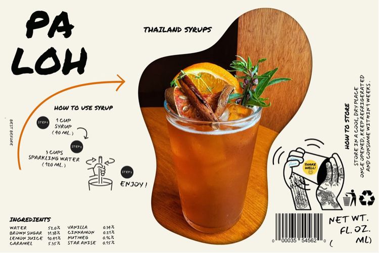 🇹🇭น้ำเชื่อม"พะโล้" Syrup รสชาติไทย อร่อย ง่าย แค่ผสม “โซดา” สดชื่น 1 ขวด ชงได้ 6-25 แก้ว รูปที่ 4