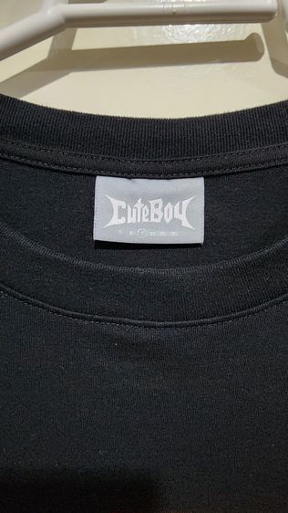 ขายเสื้อยืด ยี่ห้อ CuteBoy สีดำ ผ้าดี Size L (อก 44 นิ้ว) รูปที่ 4