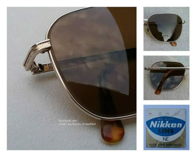 แว่นตาแบรนด์อังกฤษ BERNARD HILL 'เบอร์นาร์ด ฮิลล์' กรอบทองคำแท้–หุ้ม 12K GF เลนส์กระจกคริสตัลกันแดด NIKKEN by NIKON สีน้ำตาลคาราเมล–สว่าง...Rare Find Authentic Vintage BERNARD HILL Handcrafted in Japan
 รูปที่ 3