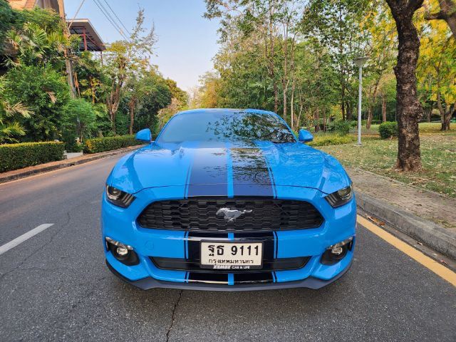 Ford Mustang 2017 2.3 Ecoboost Sedan เบนซิน ไม่ติดแก๊ส เกียร์อัตโนมัติ ฟ้า รูปที่ 2