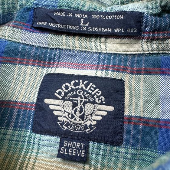 เสื้อเชิ้ต Dockers Levi’s Short Sleeve Cotton​ ลายหล่อ Size L​ รูปที่ 3