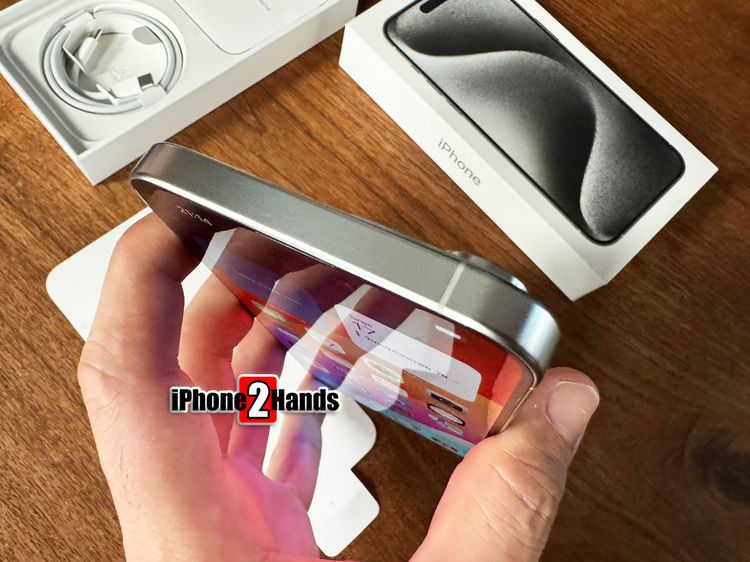 ขาย iPhone 15 Pro Max สี Silver Titanium 256GB ศูนย์ไทย มือ 1 ราคาถูก ประกันเหลือ รูปที่ 4