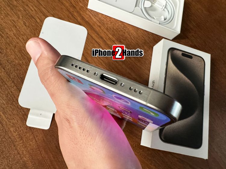 iPhone 15 Pro สี Natural titanium 256gb ศูนย์ไทย มือ 1 ยังไม่ได้ใช้งาน ประกันเหลือ ราคาถูก รูปที่ 6