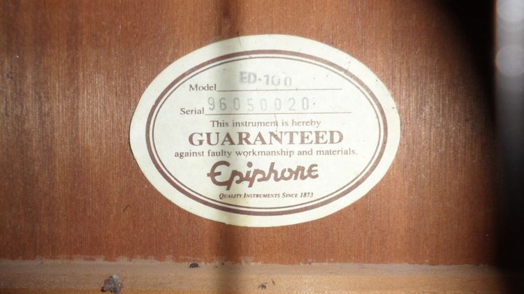 Epiphone ED-100 Acoustic Guitar กีตาร์โปร่งไฟฟ้า    รูปที่ 6