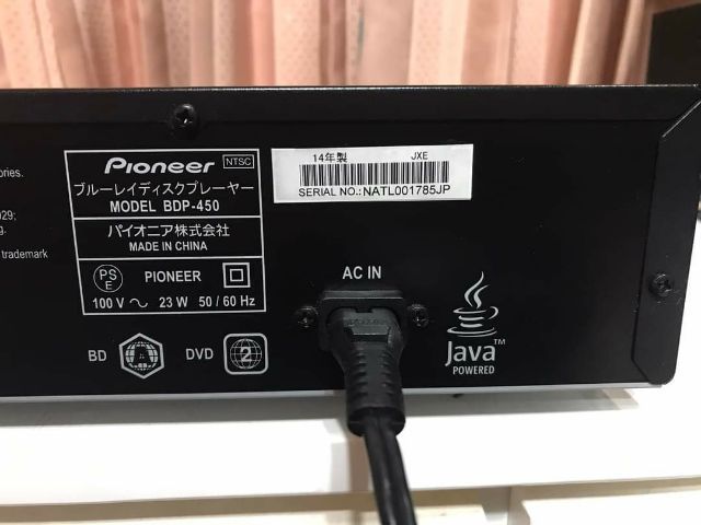 PIONEER. BLU-RAY. Player BDP-450 รูปที่ 8