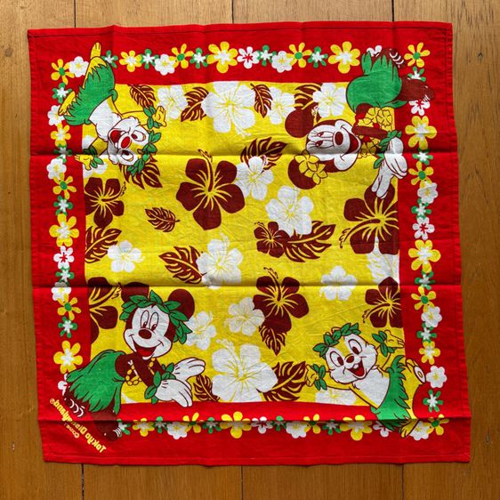 ผ้าเช็ดหน้า MICKEY MINNIE MOUSE ฮาวาย ลายดอก TOKYO DISNEYLAND DISNEY รูปที่ 6