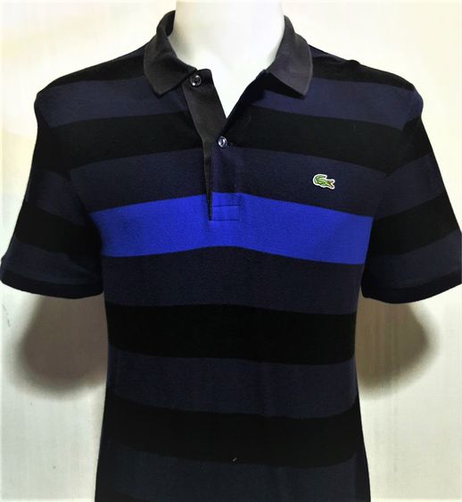 Lacoste Striped Polo Sport Shirt Short Sleeve for Men รูปที่ 8