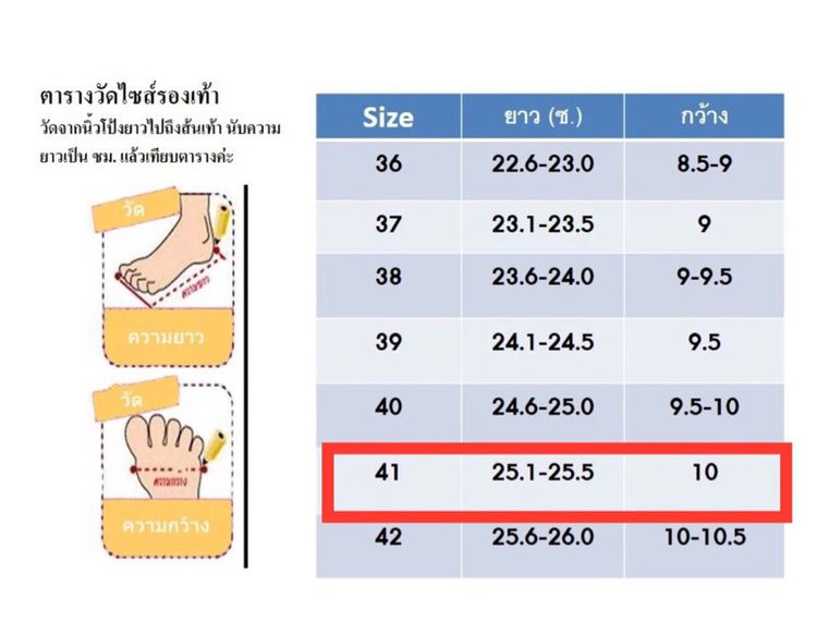 รองเท้าเพื่อสุขภาพ ยางยืด (ใหม่) Size 41 รูปที่ 8