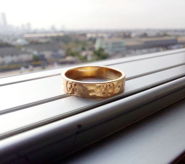 แหวนทองแท้ GUCCI 18K ROSE GOLD 🇮🇹 Size 53
