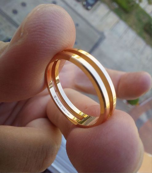 แหวนทองแท้ GUCCI 18K ROSE GOLD 🇮🇹 ไซส์ 54    ต่อรองได้ครับ สบายๆ 🥰 รูปที่ 2