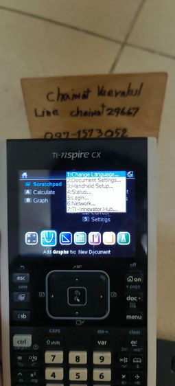 Texas Instruments TI-Nspire CX 
Graphing Calculator
เครื่องคิดเลขคอมพิวเตอร์กราฟฟิก
คำนวนขั้นสูง
ใช้งานปกติ

1800
นัดรับ ท่าพระ บาแค รูปที่ 5
