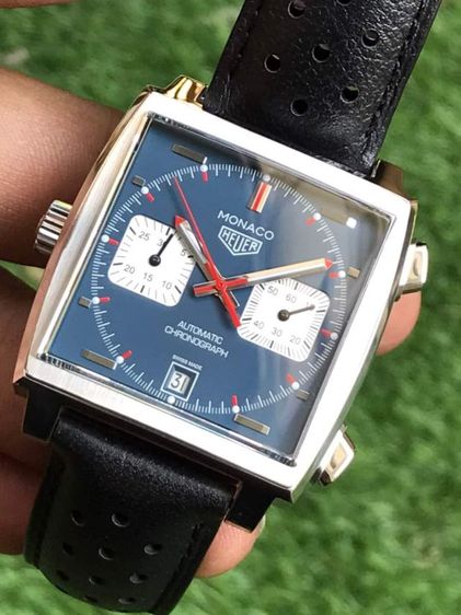 Tag Heuer Monaco Calibre11 Steve McQueen  Product Limited Edition Blue Opalin Dial CAW211P🇨🇭
   รูปที่ 8