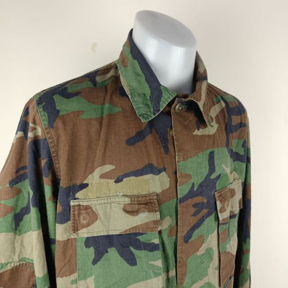 B939 🇱🇷 เสื้อทหารกองทัพ(ของแท้) อก 48 ลายWoodland ผ้าหนา (อ่านรายละเอียดด้านล่างให้ครบ) รูปที่ 6