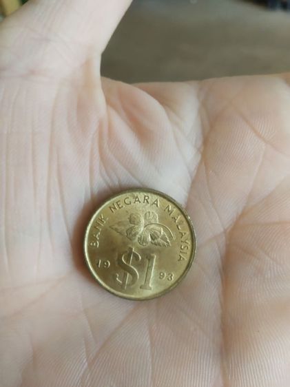 เหรียญประเทศมาเลเซีย(เหรียญชนิดหนึ่งริงกิตถูกสร้างขึ้นเมื่อปีคริสตศักราช1993(เหรียญกษาปณ์หมุนเวียน))เอาไว้สะสมหรือโชว์