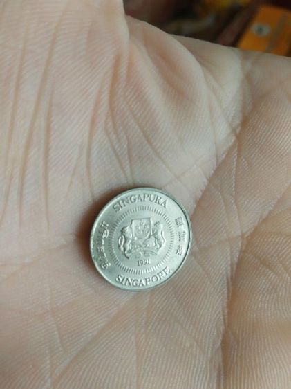 เหรียญประเทศสิงคโปร์(เหรียญประเทศสิงคโปร์ชนิด10เซนต์(เหรียญกษาปณ์ที่ใช้หมุนเวียน)(ถูกผลิตขึ้นในปีคริสตศักราช1991))สำหรับเอาไว้สะสมหรือโชว์ รูปที่ 6