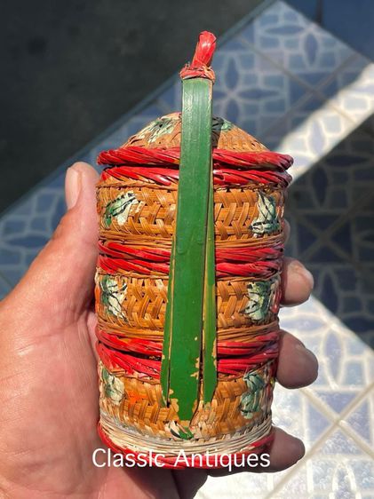 ตะกร้าจีนจิ๋ว สามชั้นโบราณA2 รูปที่ 3