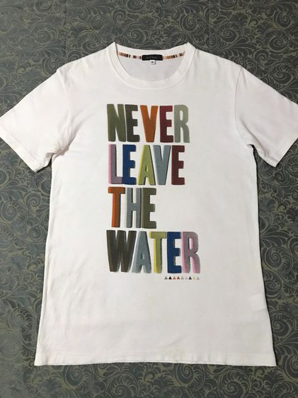 Paul Smith Never Leave The Water White T-Shirt M PA-JT-76711  รูปที่ 3