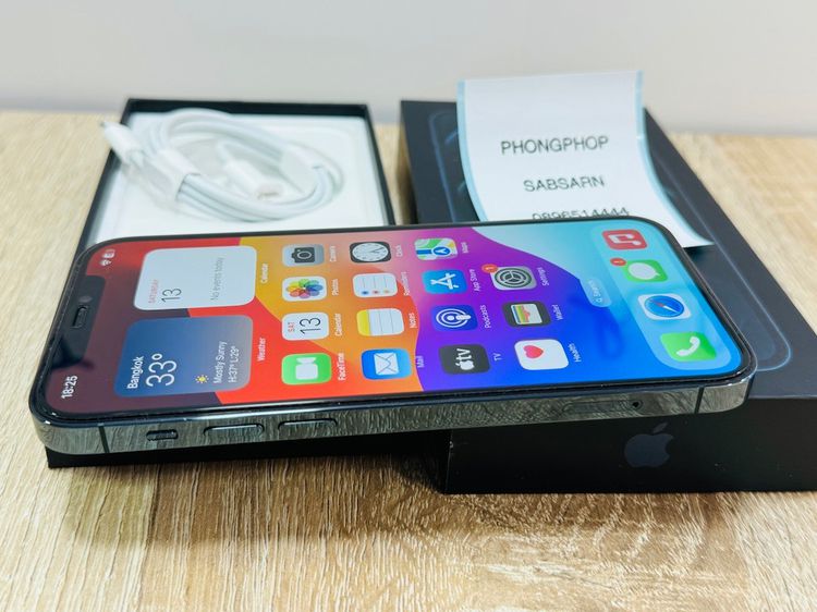iPhone 12 Pro Max 256  สี Pacific Blue สภาพสวย 17500 บาท รูปที่ 4