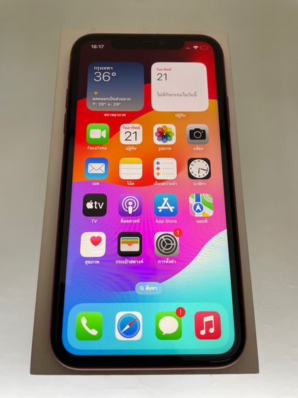 ขาย iPhone 11 64gb สีแดง ศูนย์นอกแท้ zd จอแท้ แบตแท้ สแกนใบหน้าได้ รีเซ็ตได้ ไม่ติดไอคราว อุปกรณ์ ครบ พร้อมใช้งาน  รูปที่ 2