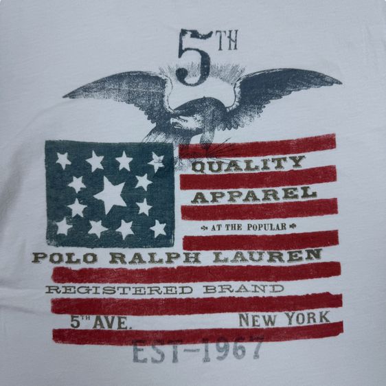 เสื้อยืด Polo​ RL​ by Ralph Lauren ใหม่ออกห้าง ลายหายาก Size S รูปที่ 7