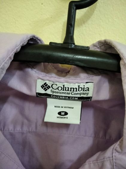 เสื้อเชิ้ต columbia สีม่วงอ่อน ของแท้ รอบอก 38 ยาว 25 สภาพดีไม่มีขาด รูปที่ 3