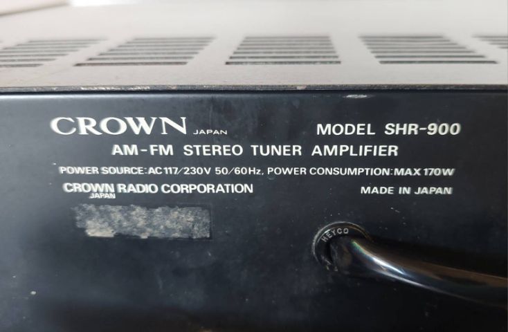 เเอมวินเทจเก็บเก่า CROWN STEREO RECEIVER SHR-900 Made in Japan  ไฟ220 รูปที่ 13