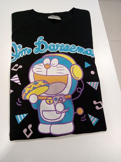 I am Doraemon Black T Shirt เสื้อยืดDoraemon สีดำ size M อก 36 ยาว 24 แขนยาว7 ไหล่กว้าง 4.5 นิ้ว สกรีนดีทั้งหน้าและหลังป้ายแคร์โดนตัดสภาพดี  รูปที่ 8