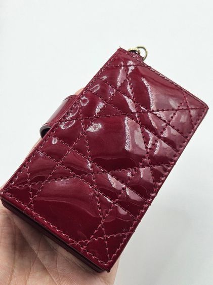 Dior Card Holder 5 Slots Cherry Red Patent ปี23 รูปที่ 18
