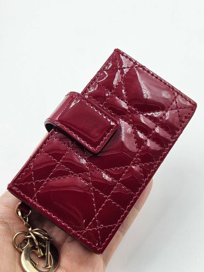 Dior Card Holder 5 Slots Cherry Red Patent ปี23 รูปที่ 17