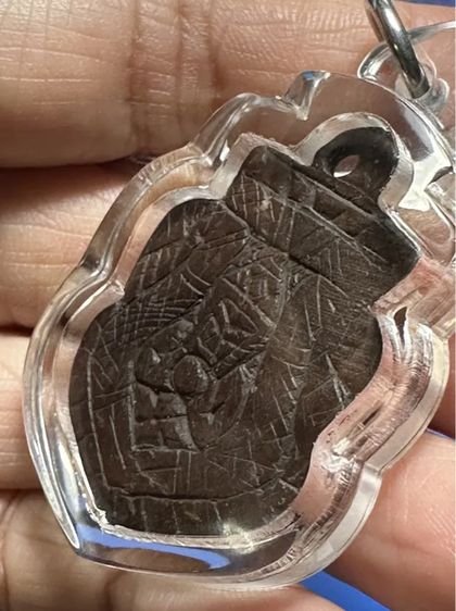 พระราหูกะลาตาเดียวแกะ พร้อมเลี่ยมเดิมหนาๆ รูปที่ 6