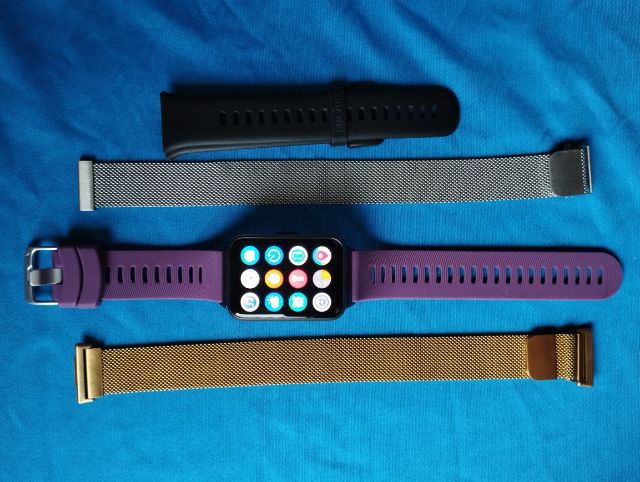 smart watch huawei watch fit 2 นาฬิกาวัดสุขภาพพร้อมสายชาร์จ และแถมสายให้อีก 2 เส้นสีเงินกับสีทอง รูปที่ 4
