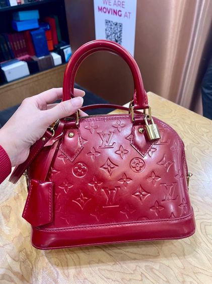 Louis Vuitton หนังแท้ หญิง แดง กระเป๋าห