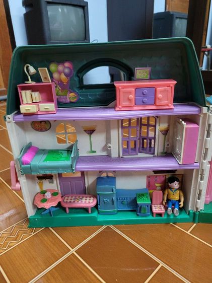 โมเดลของเล่นบ้านตุ๊กตา HELLO KITTY MY HOUSE  น่ารักมาก สีสันสดใส ในกล่องมีอุปกรณ์ตกแต่งมากมายเลย  ตุ๊กตาคิตตี้ และผองเพื่อน รูปที่ 9